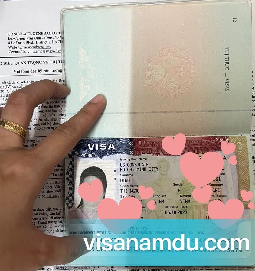 Chúc mừng Chị Hiền đã nhận visa CR1 (Chồng quốc tịch Mỹ bảo lãnh vợ)