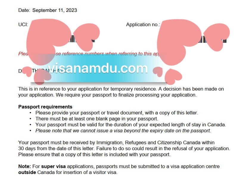 Chúc mừng Chị Hà đã nhận visa du lịch Canada