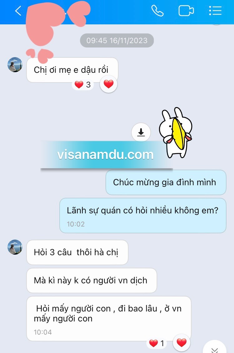 Chúc mừng Cô Dung đã phỏng vấn đậu visa du lịch Mỹ