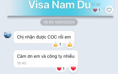 Chúc mừng Chị Trúc đã nhận lý lịch tư pháp Singapore