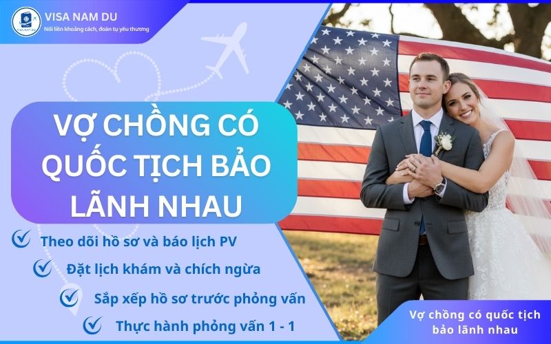 Vợ chồng có quốc tịch bảo lãnh nhau diện CR1 - IR1