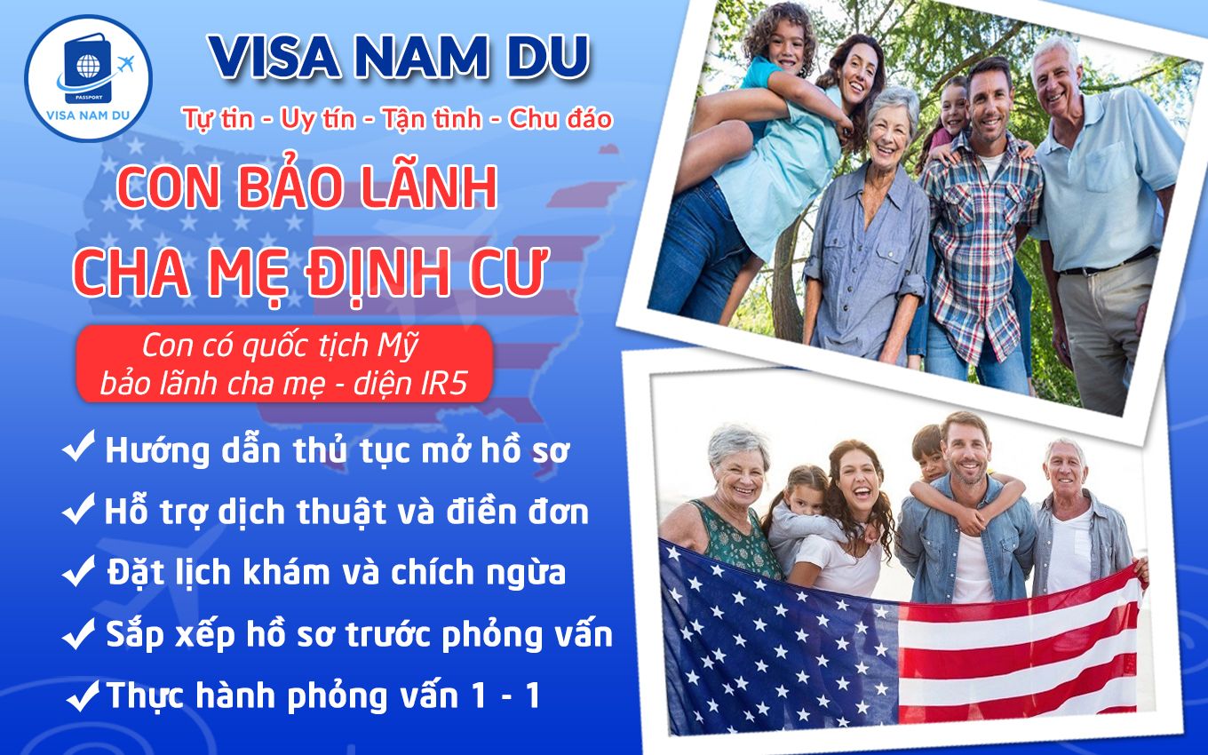 Con bảo lãnh cha mẹ – diện IR5