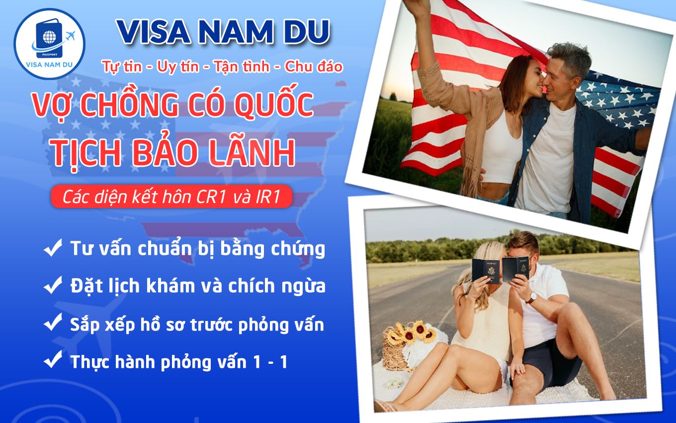 Vợ chồng có quốc tịch bảo lãnh nhau – diện CR1/IR1