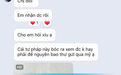 Chúc mừng bạn Sử đã nhận được Lý Lịch Tư Pháp Singapore