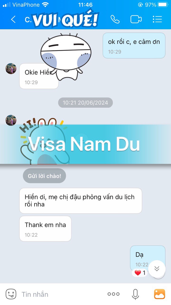 Chúc mừng cô Hương đã đậu Visa đi du lịch Mỹ thăm con gái diện B2