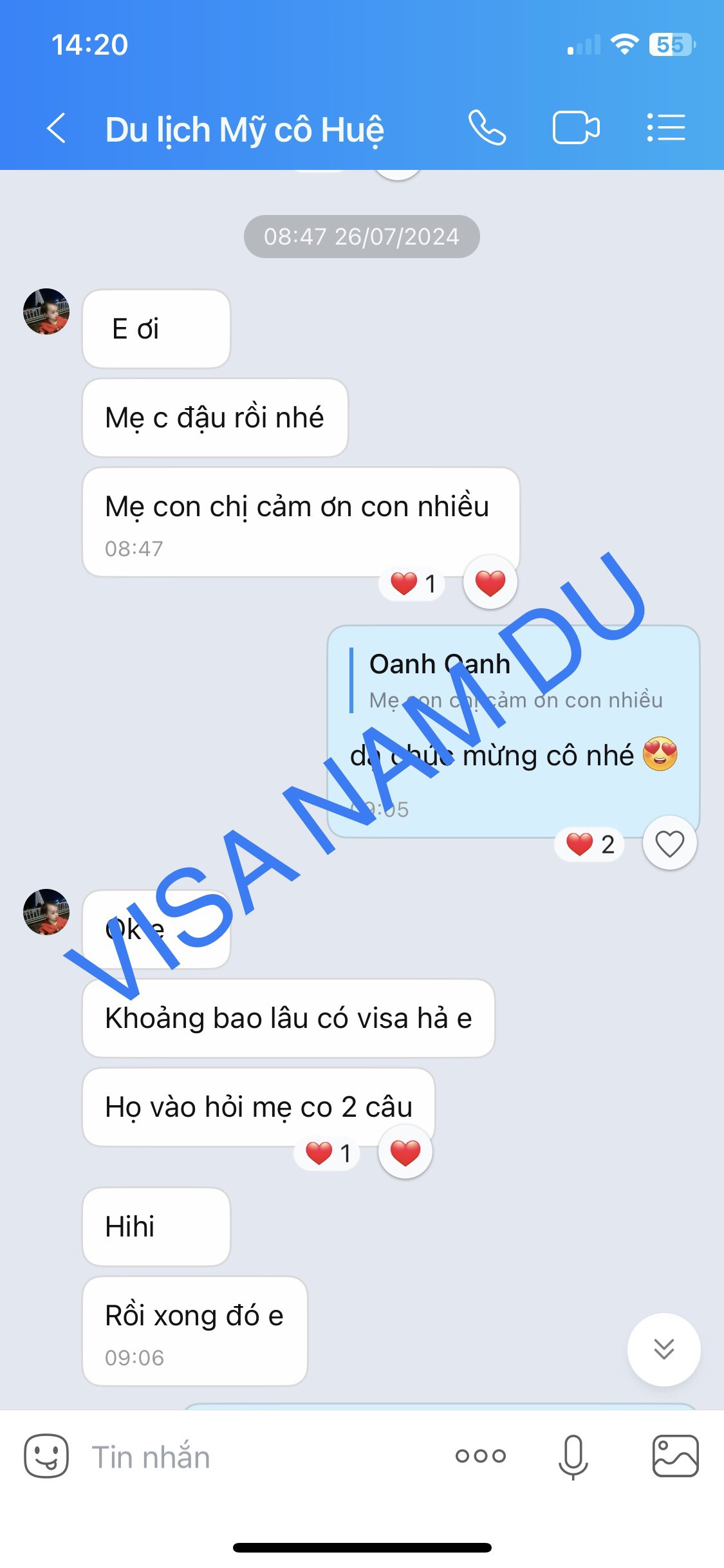 Chúc mừng cô Huệ đã đậu phỏng vấn xin visa thăm thân Mỹ diện (B1/B2)