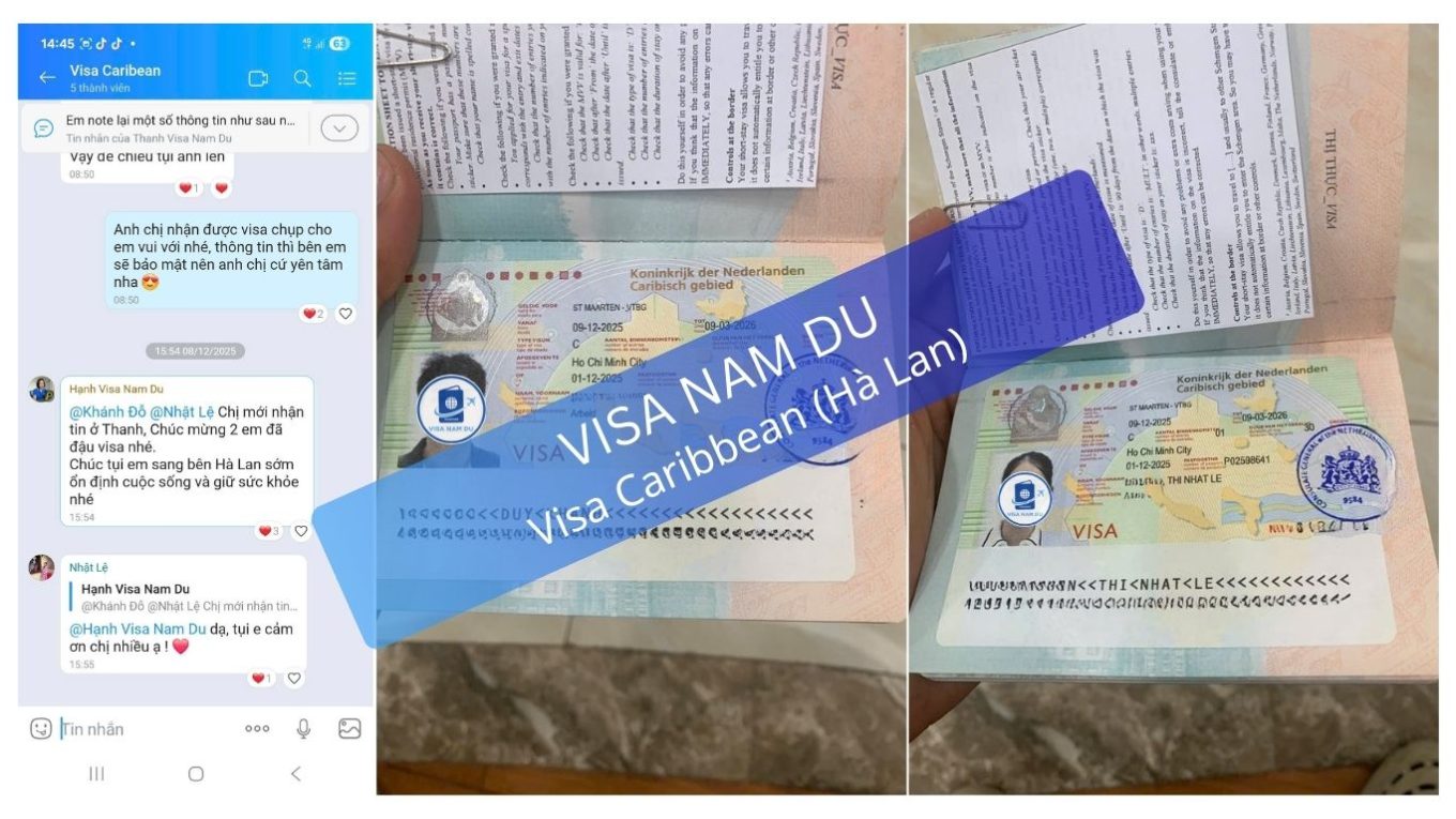 Chúc mừng anh Khánh và chị Lệ đã thành công nhận visa Caribbean