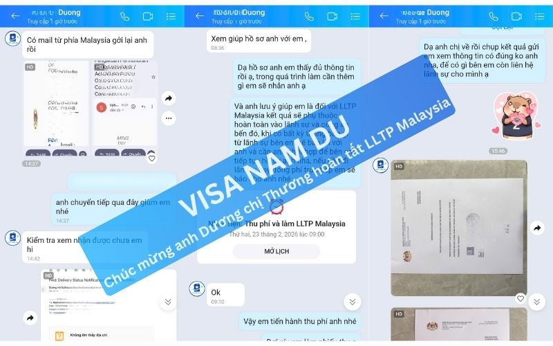 Chúc mừng anh Dương và chị Thương hoàn tất LLTP Malaysia