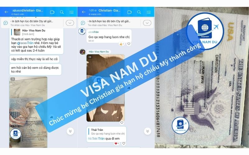 Chúc mừng bé Christian gia hạn hộ chiếu Mỹ thành công