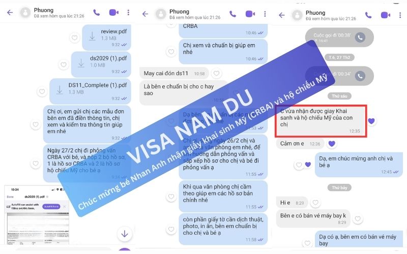Chúc mừng bé Nhan Anh nhận giấy khai sinh Mỹ (CRBA) và hộ chiếu Mỹ