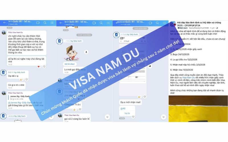 Chúc mừng khách Quốc đã nhận được visa bảo lãnh vợ chồng sau 2 năm chờ đợi