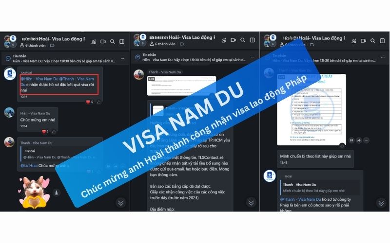 Chúc mừng anh Hoài thành công nhận visa lao động Pháp