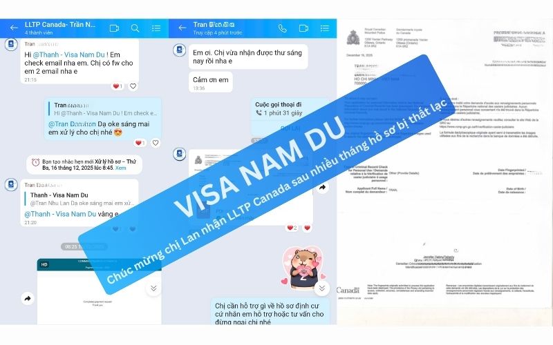 Chúc mừng chị Lan nhận LLTP Canada sau nhiều tháng hồ sơ bị thất lạc
