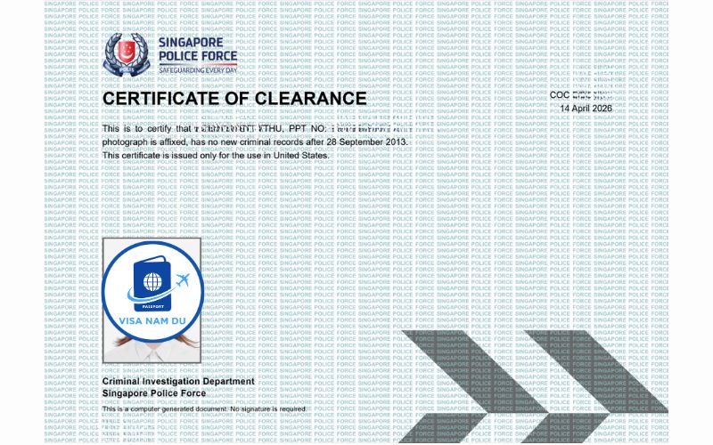 Chúc mừng chị Thu nhận Lý lịch tư pháp Singapore chỉ trong 14 ngày