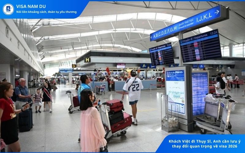 Khách Việt đi Thụy Sĩ, Anh cần lưu ý thay đổi quan trọng về visa 2026