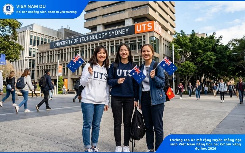 Cơ hội vàng du học 2026 – Trường top Úc mở rộng tuyển thẳng học sinh Việt Nam bằng học bạ Cơ hội vàng du học 2026
