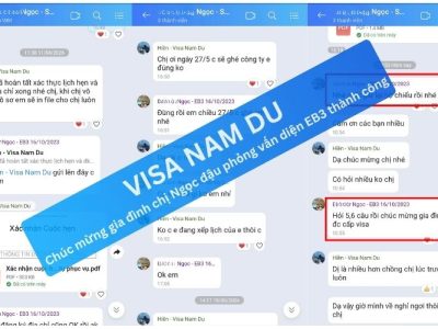 Chúc mừng gia đình chị Ngọc đậu phỏng vấn diện EB3 thành công