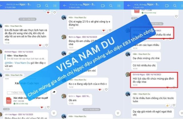 Chúc mừng gia đình chị Ngọc đậu phỏng vấn diện EB3 thành công