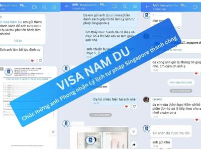 Chúc mừng anh Phong nhận Lý lịch tư pháp Singapore thành công
