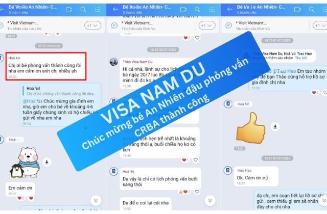Chúc mừng bé An Nhiên đậu phỏng vấn CRBA thành công