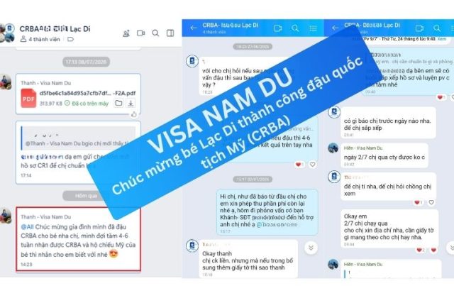 Chúc mừng bé Lạc Di thành công đậu quốc tịch Mỹ (CRBA)