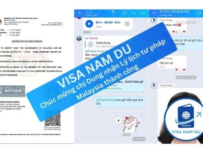 Chúc mừng chị Dung nhận Lý lịch tư pháp Malaysia thành công