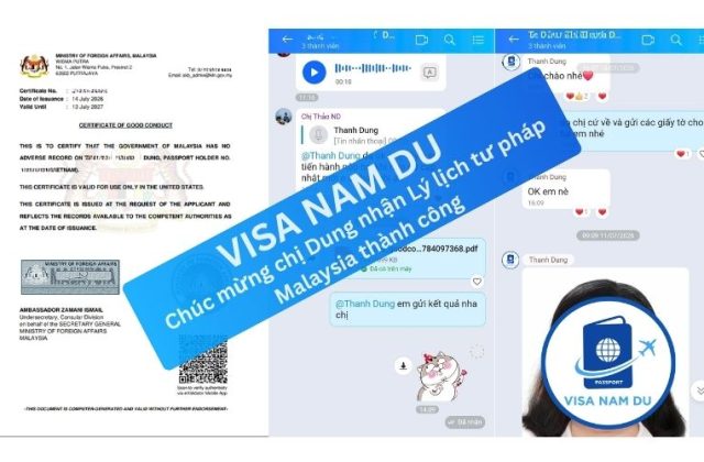 Chúc mừng chị Dung nhận Lý lịch tư pháp Malaysia thành công