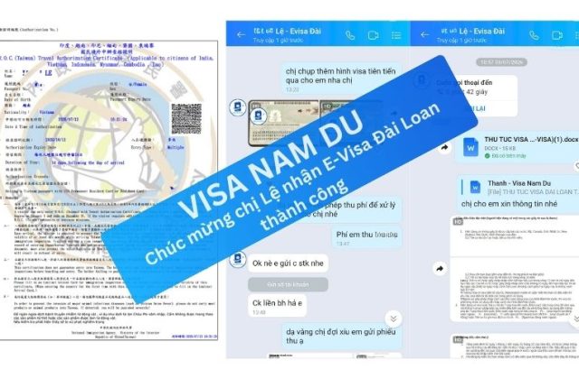 Chúc mừng chị Lệ nhận E-Visa Đài Loan thành công
