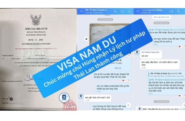 Chúc mừng chú Hùng nhận Lý lịch tư pháp Thái Lan thành công