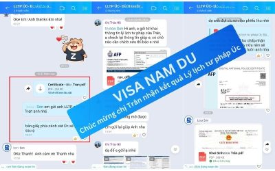 Chúc mừng chị Trân nhận kết quả Lý lịch tư pháp Úc
