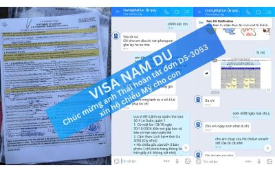 Chúc mừng anh Thái hoàn tất đơn DS-3053 xin hộ chiếu Mỹ cho con