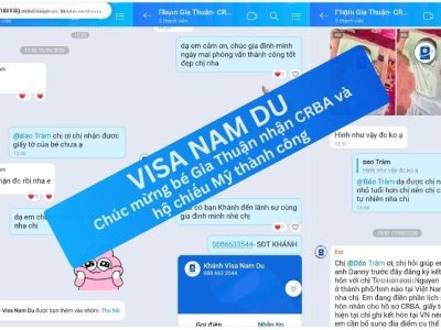 Chúc mừng bé Gia Thuận nhận CRBA và hộ chiếu Mỹ thành công