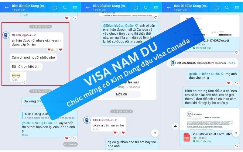 Chúc mừng cô Kim Dung đậu visa Canada