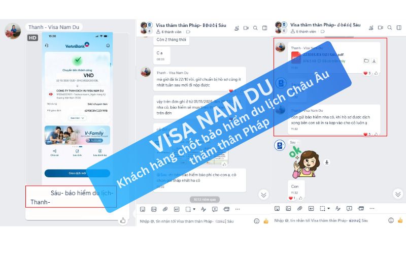 Khách hàng chốt bảo hiểm du lịch Châu Âu thăm thân Pháp